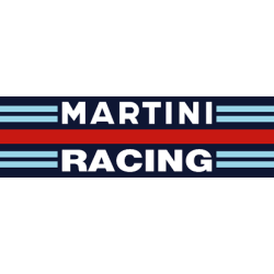 STICKER MARTINI Racing logo fond noir L 125 H 70 mm