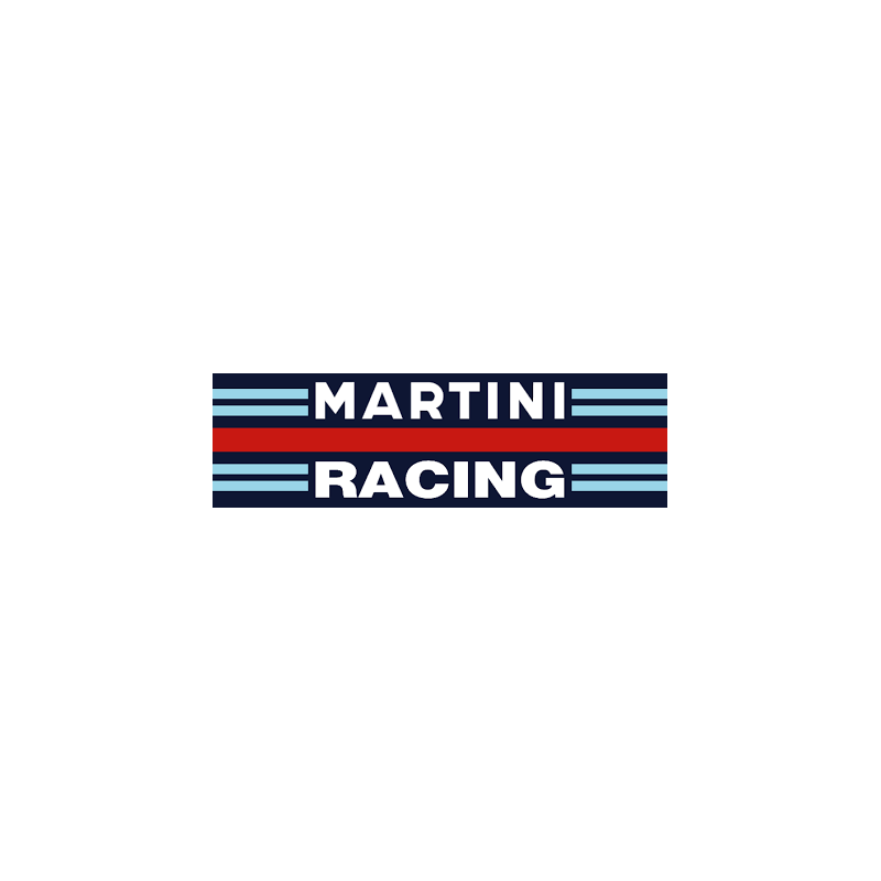 STICKER MARTINI Racing logo fond noir L 125 H 70 mm