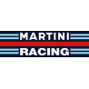 STICKER MARTINI Racing logo fond noir L 125 H 70 mm