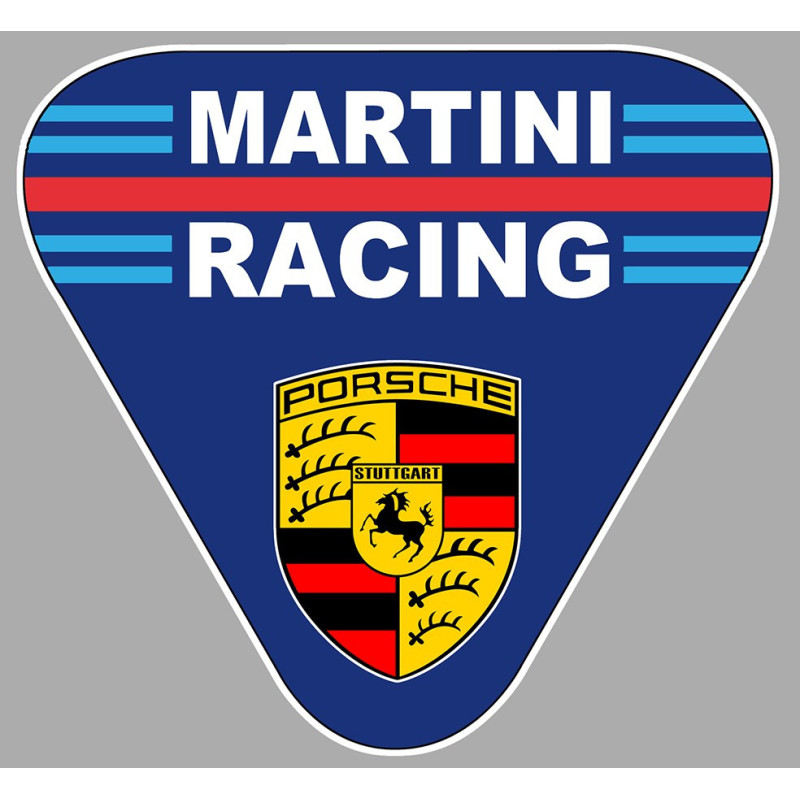 STICKER MARTINI triangle Porsche logo L 100 H 100 mm